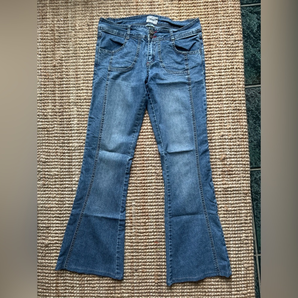 Vintage 90s stretch flares / low waist - Picture 2 of 12